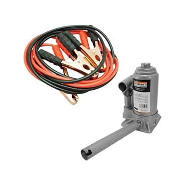 Imagem de Kit Macaco Hidráulico Garrafa 16t Cabo Bateria 500a Starfer