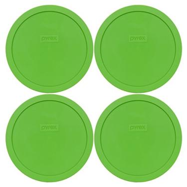 Imagem de Tampa de armazenamento redonda de 6 xícaras Pyrex 7402-PC para tigelas de vidro, Verde, 6/7 Cup, 1.6L, 4
