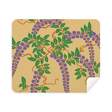 Imagem de Pintura Cultura Japonesa Pano de limpeza de flores roxas Limpador de tela 2 peças Tecido de camurça