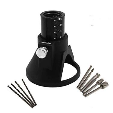 Imagem de Kit de acessórios com guia de corte giratório com 6 peças de 3 mm de haste HSS e 4 brocas giratórias para Dremel Rotary