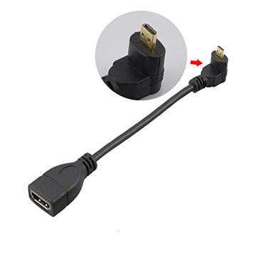 Imagem de Conector adaptador de cabo Seadream macho para HDMI macho para HDMI macho para macho de 15 cm 90 graus (sem reboque)