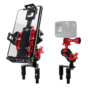 Imagem de WINDFRD Suporte de metal para celular para motocicleta com suporte para câmera de ação, compatível com Ducati Panigale V4, V4S, 959, 939/950 (Super Sport/S), 848, 899, 1199, 1299, resistente e