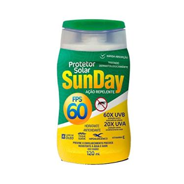 Imagem de Protetor Solar Ação Repelente FPS 60 Sunday Frasco, Branco, Nutriex, 120 ml