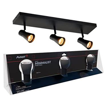 Imagem de Spot Minimalist, Direcionável, 3x, Soquete E27, Preto Fosco, Avant