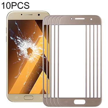 Imagem de HUANGYUNCHAO Acessórios telefônicos 10 pcs Lente de vidro externo da tela frontal para Samsung Galaxy A7 / A720 Substituição do telefone celular