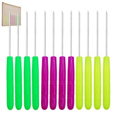 Imagem de Antallcky - Pacote com 12 agulhas de mexer açúcar ferramenta de modelagem de agulhas, batedor de broches de aço inoxidável para biscoitos, broches de confeitaria, decoração de bolos de açúcar