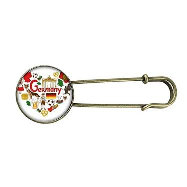 Imagem de Alemão Amor Coração Landscap Bandeira Nacional Retro Metal Broche Broche Broche Clipe Joias