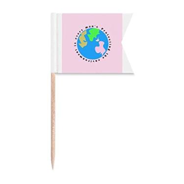 Imagem de Cherish Earth Protect Art Deco Presente Fashion Palito de Dente, Marcação de Etiquetagem para Bolo de Festa Prato de Queijo