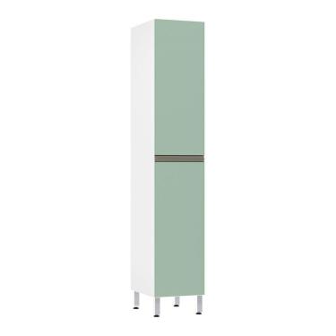 Imagem de Paneleiro Simples 40cm 2 Portas Pérola Branco Polar C/Verde