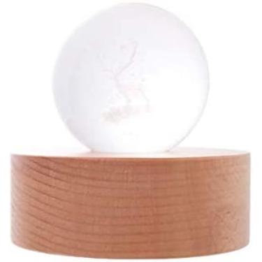 Imagem de 3D Crystal Ball LED Night Light Elk Pattern Base Changes Color Toy Night Light Glowing Toy Ball For Home Christmas Decor And Gift,Constructive23