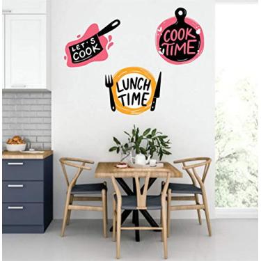 Imagem de kit 3 uni Adesivo De Parede Cozinha tamanho 35 cm cada