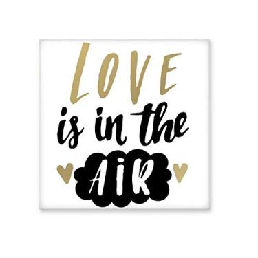 Imagem de Love is in The Air Citação de azulejo de cerâmica brilhante banheiro cozinha parede pedra