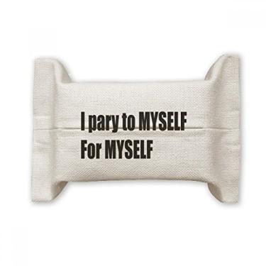 Imagem de Pray to Myself for Myself Capa de papel para lenços faciais Bolsa de linho de algodão