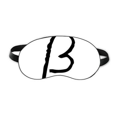 Imagem de Alfabeto grego beta silhueta preta escudo para dormir olhos macio capa para sombra noturna