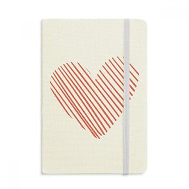 Imagem de Caderno de desenho de coração vermelho para dia dos namorados, capa dura em tecido oficial