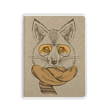 Imagem de Diário de capa macia com estampa de animal e lobo suave estilo britânico