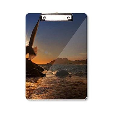 Imagem de Prancheta com imagem da natureza de águia oceânica placa de apoio A4