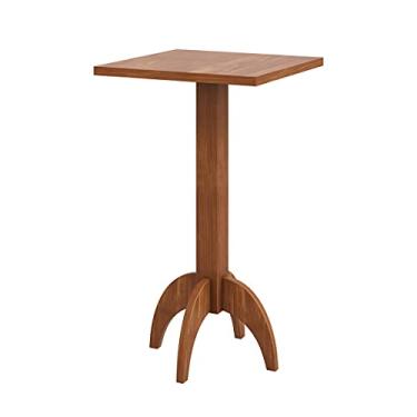Imagem de Mesa Bistrô Alto Bar Londres Tampo Quadrada 65 x 104 Cm Madeira Maciça Imbuia Verniz - Rio Madeira