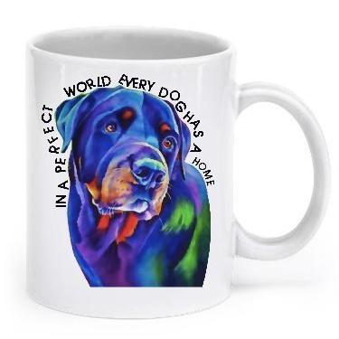 Imagem de Caneca Rottweiler – em um mundo perfeito, cada cão tem uma casa