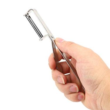 Imagem de 【】Descascador de frutas e vegetais de aço inoxidável, ralador de cenoura e batata, uma ferramenta de descascar prática, adequada para uso na cozinha