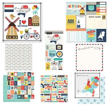 Imagem de Scrapbook Customs Kit de scrapbook de papel e adesivos, Memórias da Cidade de Amsterdã