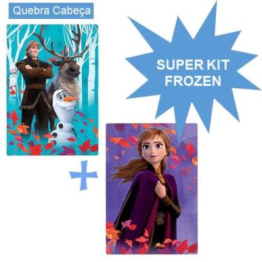 Imagem de Quebra Cabeça Frozen 2 Anna E Kristoff 60 Peças Cada Toyster