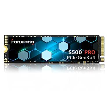Imagem de fanxiang SSD NVMe S500 Pro 256 GB M.2 PCIe Gen3x4 2280 interno drive de estado sólido, cache SLC 3D NAND TLC, até 3500 MB/s, compatível com laptop e PC desktops (preto)
