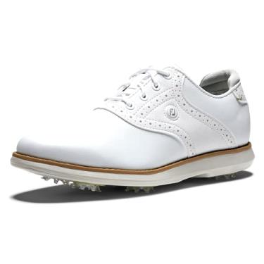 Imagem de FootJoy Sapato de golfe feminino Traditions, Branco/Branco, 6.5