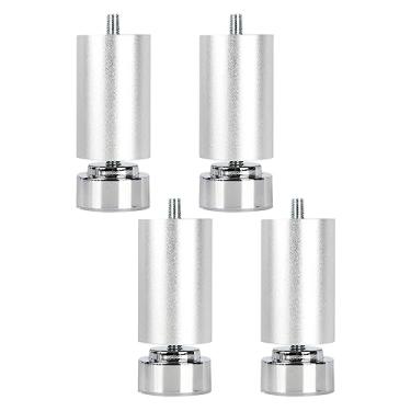 Imagem de de móveis de metal 4 peças, de sofá, substituindo pés de mesa profissionais, de armação de cama de rosca M10 M10 para armários, Argent 20cm