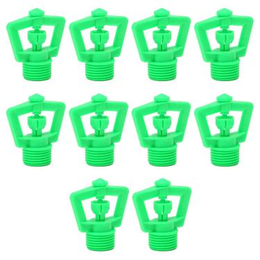 Imagem de 10 peças G1/2 rosca macho aspersor rotativo de 360 graus, para suprimentos de irrigação de gramado de jardim, verde, cabeças de irrigação