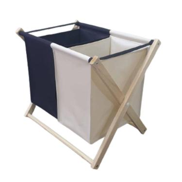 Imagem de Cesto Lavanderia Roupa Organizador Banheiro Roupas Sujas