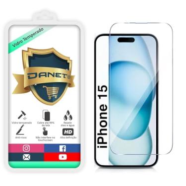 Imagem de Pel�cula De Vidro Temperado Para iPhone 15, 15 Plus, 15 Pro, 15 Pro Max - Prote��o Blindada Anti Impacto (iPhone 15 Normal)