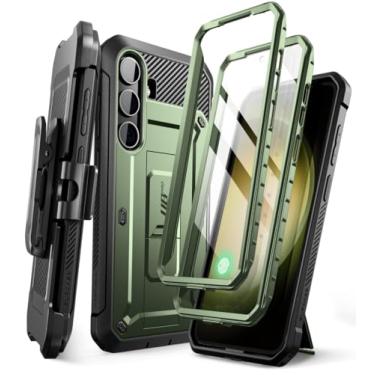 Imagem de SUPCASE Capa Unicorn Beetle Pro para Samsung Galaxy S24 Plus 5G (2024), [moldura frontal extra] Capa com clipe de cinto resistente de camada dupla e suporte com protetor de tela integrado (Guldan)