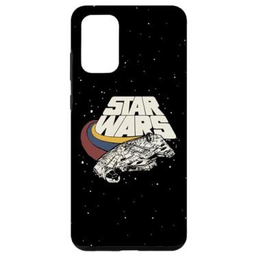 Imagem de Galaxy S20+ Star Wars Millennium Falcon Flying Retro Logo Case