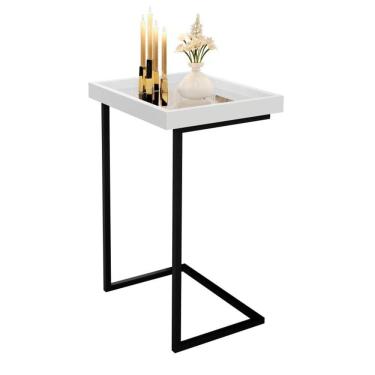Imagem de Mesa de Apoio lateral Estilo sofá JB4774 - Branco -Tutticasa
