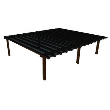 Imagem de Kit Policarbonato Fume 4mm 7,00m x 6,00m - Perfis Naturais