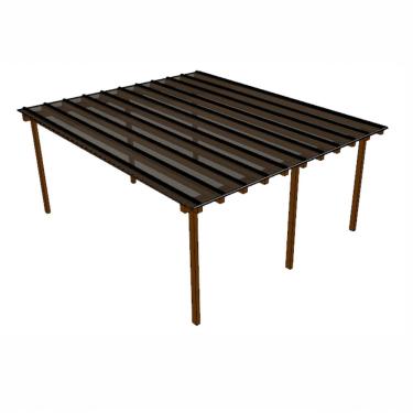 Imagem de Kit Policarbonato Fume 4mm 5,00m x 6,00m - Perfis Naturais