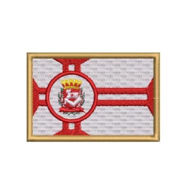 Imagem de BC0008-001 Bandeira São Paulo Patch Bordado 7,5×5,0cm (D) Matriz Para Bordar)