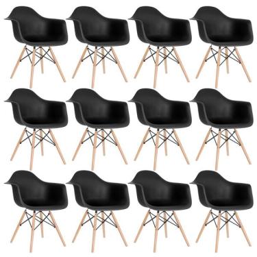 Imagem de Kit - 12 X Cadeiras Charles Eames Eiffel Daw Com Braços - Bas