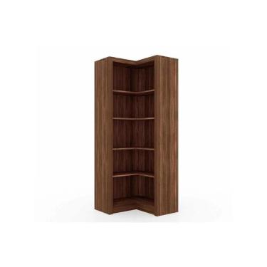 Imagem de Estante Livreiro Casal Me4132 De Canto C/ 4 Prateleiras Nogal - Tecno Mobili