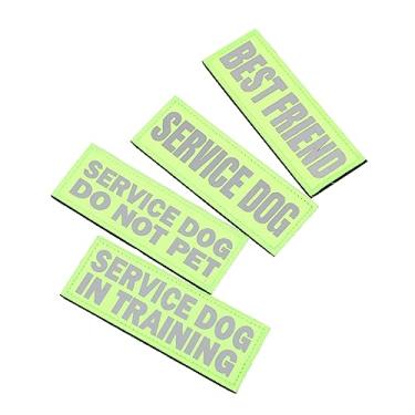 Imagem de FONDOTIN 4 Pcs adesivo de cão de serviço colete para cachorro adesivos de logotipo regata tops mancha de cachorro etiqueta reflexiva para cães com gancho Acessórios OEM alça fragmento nylon