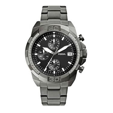 Imagem de Fossil Relógio cronógrafo masculino Bronson de aço inoxidável, Smoke, Smoke, Cronógrafo