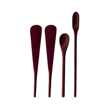 Imagem de Kit 2 Colheres de pau p/Pimenta (13CM),(22CM) e 2 Pá p/Patê (17CM)