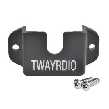 Imagem de TWAYRDIO Suporte de painel para rádio portátil, microfone de alto-falante, microfone de rádio CB/móvel, gancho de clipe de cinto com parafusos para Motorola Midland BaoFeng Yaesu Walkie Talkie Rádio