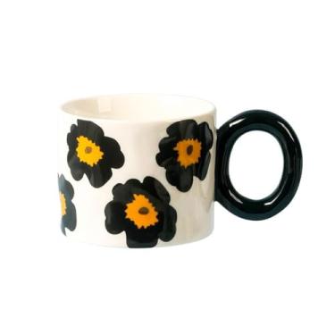 Imagem de RYZGOJV Canecas de café, caneca de porcelana grande, caneca de chá de cerâmica com alça para homens e mulheres 420ML-L04