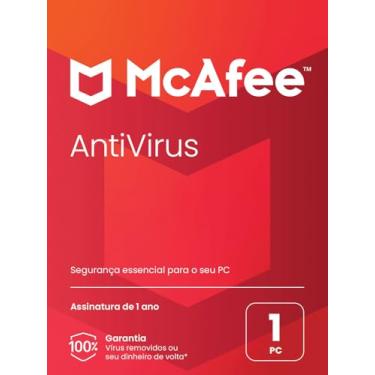 Imagem de McAfee AntiVirus Protection | 1 PC (Windows) | Software de segurança cibernética inclui proteção antivírus, software de segurança da Internet | Assinatura de 1 ano | Cartão-chave