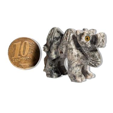 Imagem de 01 Camelo Esculpido Artesanato em Dolomita Pedra Natural