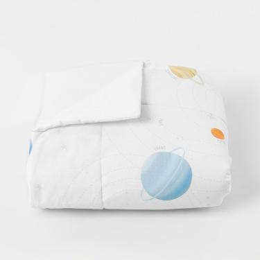 Imagem de Edredom para Mini Cama Planetas Dupla Face - Branco