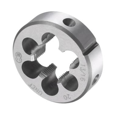 Imagem de CoCud Molde de reparo de rosca redonda, 13/40.6 cm-20 UNEF 45 mm OD, ferramenta de rosqueamento de tubo cilíndrico de liga de aço com 6 furos para cavacos - (Aplicações: para reparo de rosqueamento)