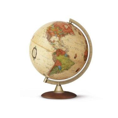 Imagem de Globo Terrestre Vintage Grande 30Cm Iluminado Antigo Colombo